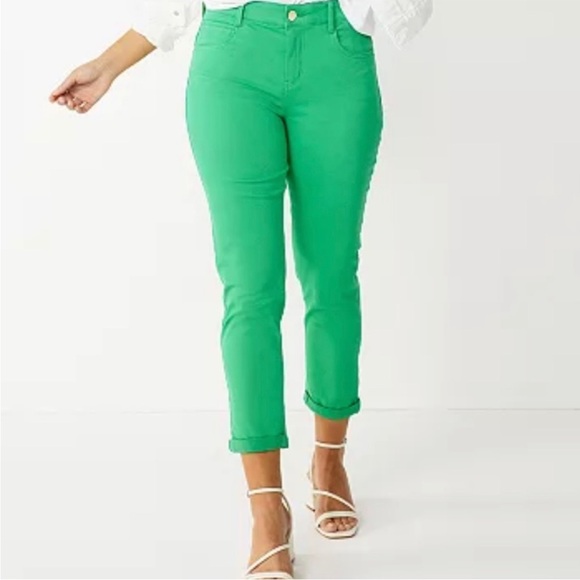 Draper James Pants - NWOT Draper James Green RSVP Pants Stretchy Waistband